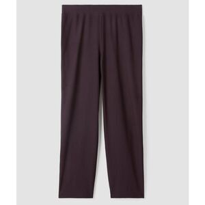 Eileen Fisher Women Washable Stretch Crepe Pull On Pant Size Small Deep Purple